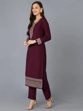 Women Silk Blend Embroidered Kurta Trouser-PKSKD1759